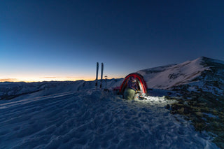 Cooking at winter camp