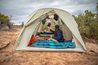 Frisbee in the tent