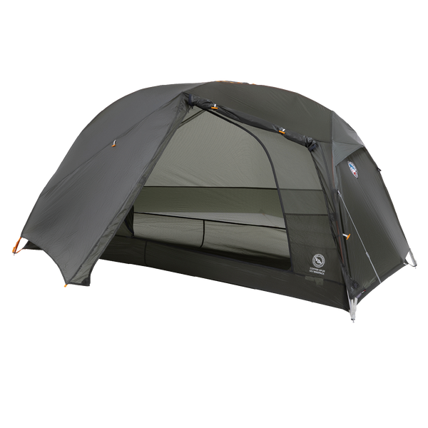 Copper Spur UL1 Bikepack with a roll-up sleeping pad on a white background