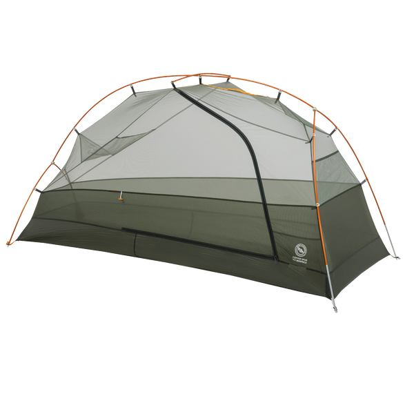 Copper Spur UL1 Bikepack with orange accents on a white background