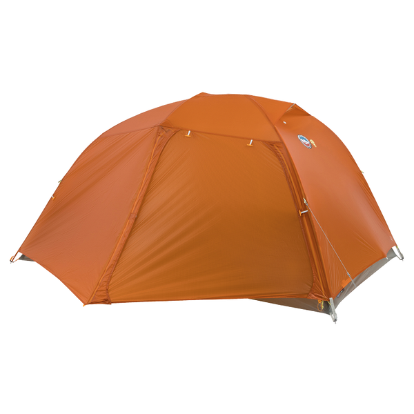 Orange Copper Spur UL3 mtnGLO® tent with a brand logo on a white background