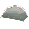 Gray Copper Spur UL3 mtnGLO® camping tent with red poles on a white background