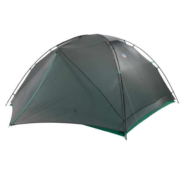 The Big Agnes Canada Sarvis VST 2 is a green, dome-shaped ultralight tent made from Hyperbead fabric with a rainfly, shown on a plain white background. Its streamlined design looks spacious and sturdy—perfect for lightweight camping.