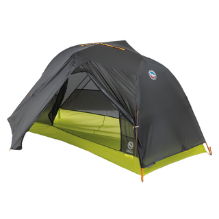 Black and green Tiger Wall UL1 Bikepack tent with a visible brand logo on a white background
