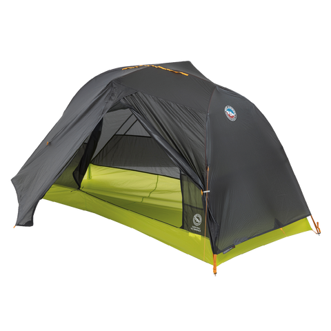 Black and green Tiger Wall UL1 Bikepack tent with a visible brand logo on a white background