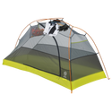 Tiger Wall UL1 Bikepack camping tent with a white shirt, black pants, and red shoes hanging inside on a white background