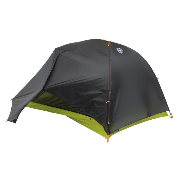 Black and green Tiger Wall UL2 Bikepack tent with a brand logo on a white background