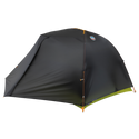 Black Tiger Wall UL2 Bikepack camping tent with a green base on a white background