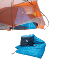Doublure de tente isolée montrée à l'intérieur et à l'extérieur de la tente