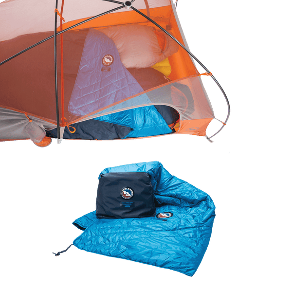 Doublure de tente isolée montrée à l'intérieur et à l'extérieur de la tente